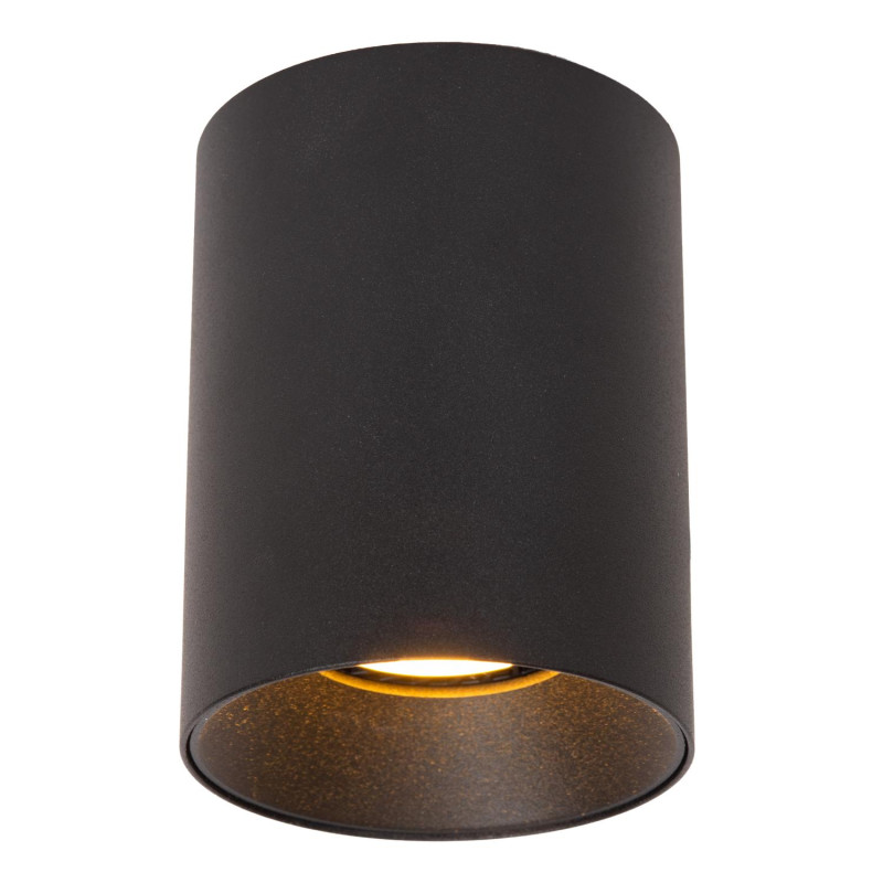 Lucide GERTI - Spot plafond - Ø 8 cm - 1xGU10 (MR16) - Des anneaux interchangeables inclus - Noir - Essential