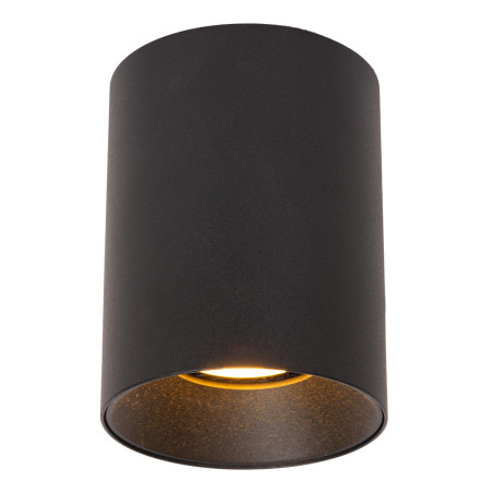 Lucide GERTI - Spot plafond - Ø 8 cm - 1xGU10 (MR16) - Des anneaux interchangeables inclus - Noir - Essential