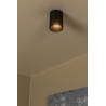 Lucide GERTI - Spot plafond - Ø 8 cm - 1xGU10 (MR16) - Des anneaux interchangeables inclus - Noir - Essential