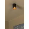 Lucide GERTI - Spot plafond - Ø 8 cm - 1xGU10 (MR16) - Des anneaux interchangeables inclus - Noir - Essential