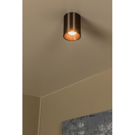 Lucide GERTI - Spot plafond - Ø 8 cm - 1xGU10 (MR16) - Café - Essential