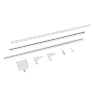 Lucide TRACK Kit de démarrage - Système de rail monophasé / Éclairage sur rail - 2 mètres - Blanc