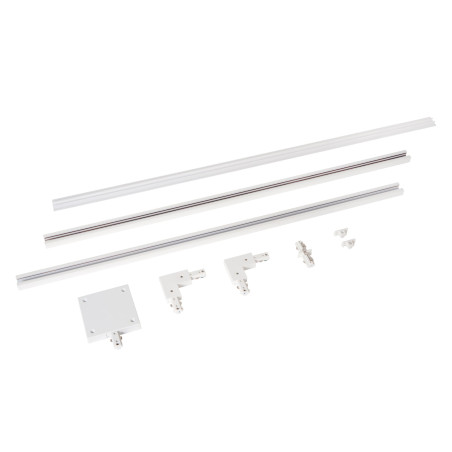 Lucide TRACK Kit de démarrage - Système de rail monophasé / Éclairage sur rail - 2 mètres - Blanc