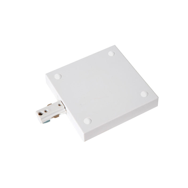 Lucide TRACK Alimentation - Système de rail monophasé / Éclairage sur rail - Simple/Double - Blanc(Extension)