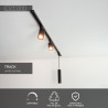 Lucide TRACK Alimentation - Système de rail monophasé / Éclairage sur rail - Simple - Noir (Extension)