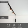 Lucide TRACK connecteur en I - Système de rail monophasé / Éclairage sur rail - Noir (Extension)