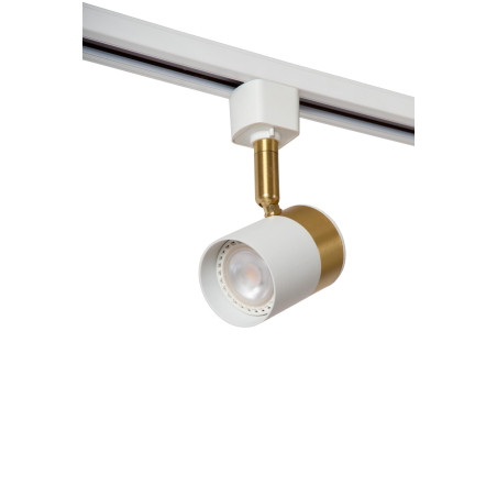 Lucide TRACK FLORIS Spot sur rail - Système de rail monophasé / Éclairage sur rail - 1xGU10 - Blanc(Extension)