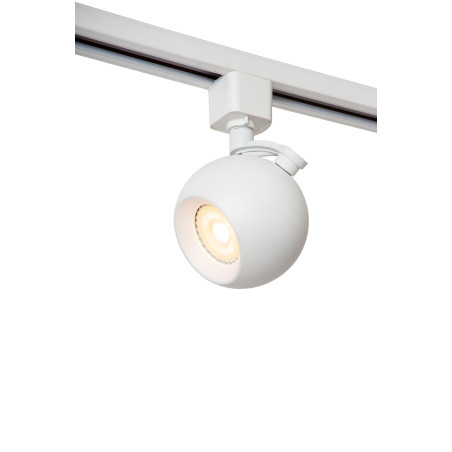 Lucide TRACK FAVORI Spot sur rail - Système de rail monophasé / Éclairage sur rail - 1xGU10 - Blanc (Extension)