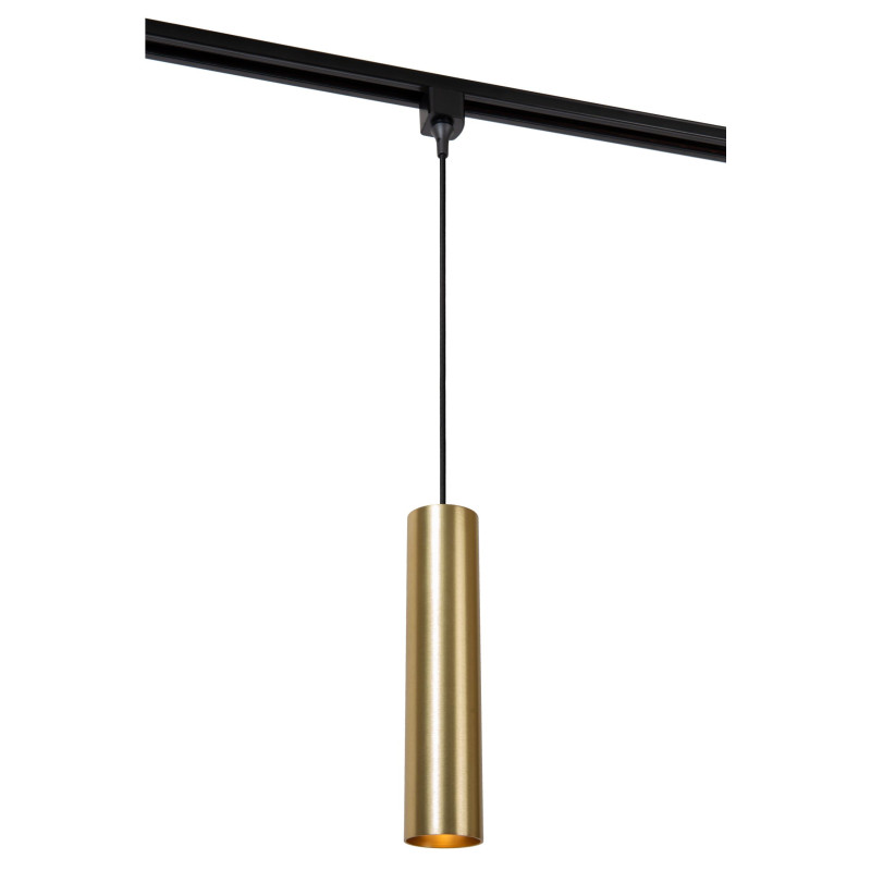 Lucide TRACK FLORIS Suspension - Système de rail monophasé / Éclairage sur rail - 1xGU10 - Or mat / Laiton (Extension)