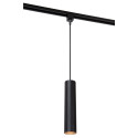 Lucide TRACK FLORIS Suspension - Système de rail monophasé / Éclairage sur rail - 1xGU10 - Noir (Extension)