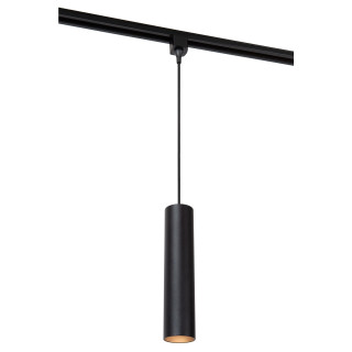 Lucide TRACK FLORIS Suspension - Système de rail monophasé / Éclairage sur rail - 1xGU10 - Noir (Extension)