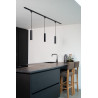 Lucide TRACK FLORIS Suspension - Système de rail monophasé / Éclairage sur rail - 1xGU10 - Noir (Extension)