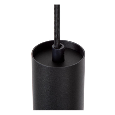 Lucide TRACK FLORIS Suspension - Système de rail monophasé / Éclairage sur rail - 1xGU10 - Noir (Extension)