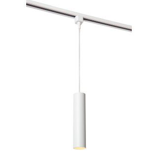Lucide TRACK FLORIS Suspension - Système de rail monophasé / Éclairage sur rail - 1xGU10 - - L 5,6 x P 5,6 x H 155 cm - Blanc