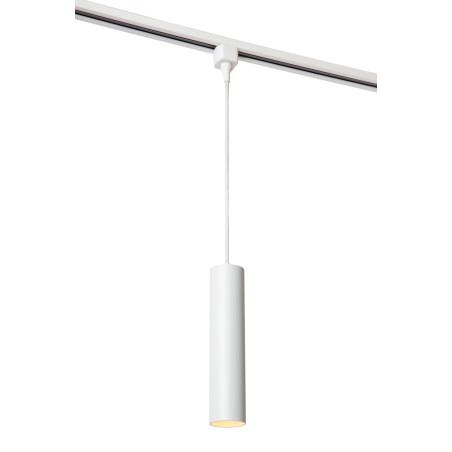 Lucide TRACK FLORIS Suspension - Système de rail monophasé / Éclairage sur rail - 1xGU10 - - L 5,6 x P 5,6 x H 155 cm - Blanc