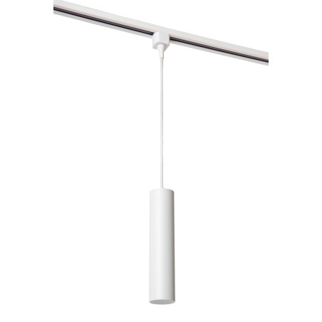 Lucide TRACK FLORIS Suspension - Système de rail monophasé / Éclairage sur rail - 1xGU10 - - L 5,6 x P 5,6 x H 155 cm - Blanc