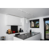 Lucide TRACK FLORIS Suspension - Système de rail monophasé / Éclairage sur rail - 1xGU10 - - L 5,6 x P 5,6 x H 155 cm - Blanc