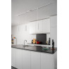 Lucide TRACK FLORIS Suspension - Système de rail monophasé / Éclairage sur rail - 1xGU10 - - L 5,6 x P 5,6 x H 155 cm - Blanc