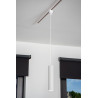 Lucide TRACK FLORIS Suspension - Système de rail monophasé / Éclairage sur rail - 1xGU10 - - L 5,6 x P 5,6 x H 155 cm - Blanc