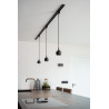 Lucide TRACK FAVORI Suspension - Système de rail monophasé / Éclairage sur rail - 1xGU10 - Noir (Extension)