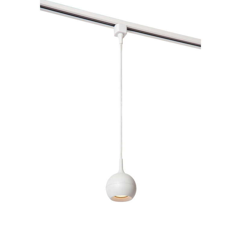 Lucide TRACK FAVORI Suspension - Système de rail monophasé / Éclairage sur rail - 1xGU10 - Blanc (Extension)