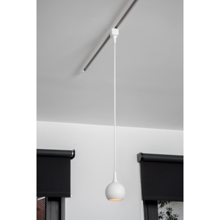 Lucide TRACK FAVORI Suspension - Système de rail monophasé / Éclairage sur rail - 1xGU10 - Blanc (Extension)