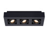 Lucide XIRAX - Spot plafond - LED Dim to warm - GU10 (MR16) - 3x5W 2200K/3000K - Noir