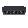 Lucide XIRAX - Spot plafond - LED Dim to warm - GU10 (MR16) - 3x5W 2200K/3000K - Noir