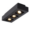 Lucide XIRAX - Spot plafond - LED Dim to warm - GU10 (MR16) - 3x5W 2200K/3000K - Noir