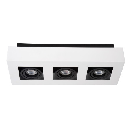 Lucide XIRAX - Spot plafond - LED Dim to warm - GU10 (MR16) - 3x5W 2200K/3000K - Blanc