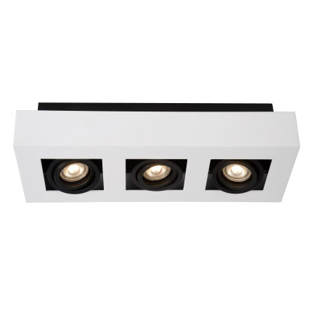 Lucide XIRAX - Spot plafond - LED Dim to warm - GU10 (MR16) - 3x5W 2200K/3000K - Blanc
