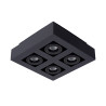 Lucide XIRAX - Spot plafond - LED Dim to warm - GU10 (MR16) - 4x5W 2200K/3000K - Noir