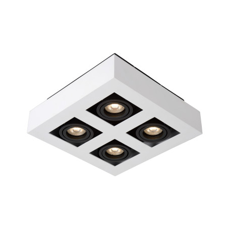 Lucide XIRAX - Spot plafond - LED Dim to warm - GU10 (MR16) - 4x5W 2200K/3000K - Blanc