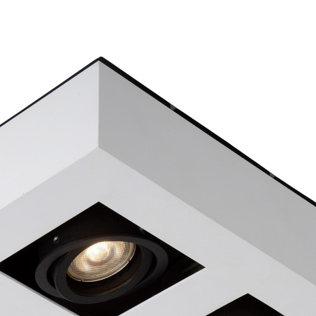 Lucide XIRAX - Spot plafond - LED Dim to warm - GU10 (MR16) - 4x5W 2200K/3000K - Blanc