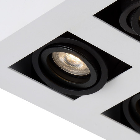 Lucide XIRAX - Spot plafond - LED Dim to warm - GU10 (MR16) - 4x5W 2200K/3000K - Blanc