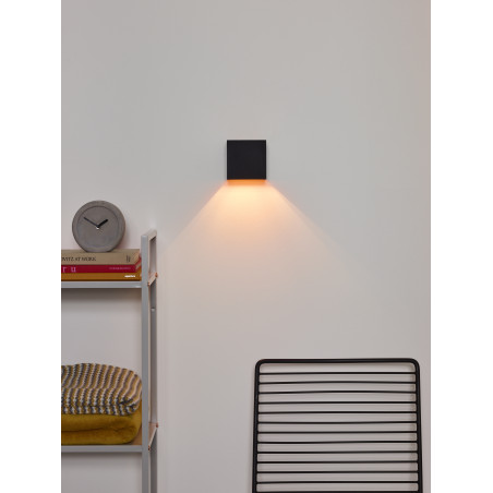 Lucide XIO - Applique murale - LED Dim. - G9 - 1x4W 2700K - Angle du faisceau réglable - Noir