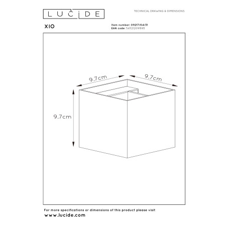 Lucide XIO - Applique murale - LED Dim. - G9 - 1x4W 2700K - Angle du faisceau réglable - Blanc