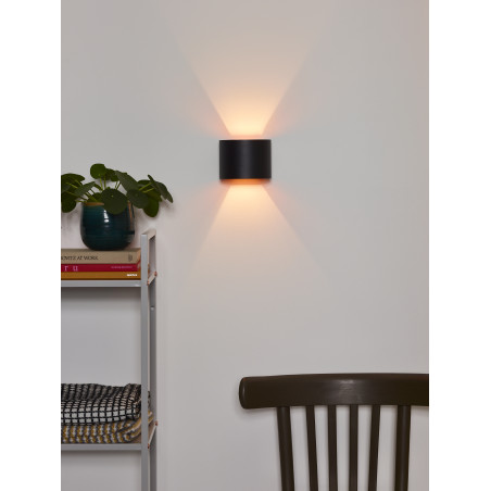 Lucide XIO - Applique murale - LED Dim. - G9 - 1x3,5W 2700K - Angle du faisceau réglable - Noir