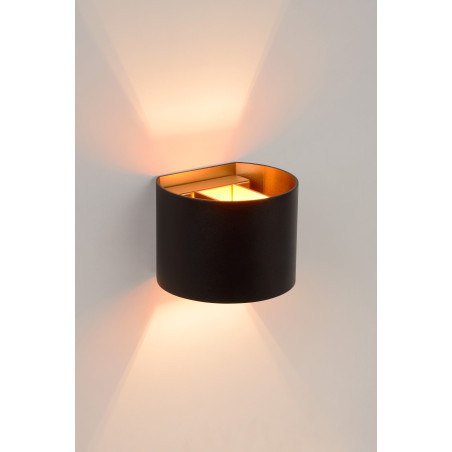 Lucide XIO - Applique murale - LED Dim. - G9 - 1x3,5W 2700K - Angle du faisceau réglable - Noir