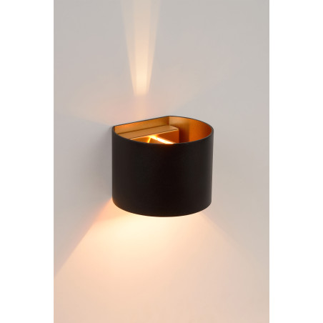 Lucide XIO - Applique murale - LED Dim. - G9 - 1x3,5W 2700K - Angle du faisceau réglable - Noir