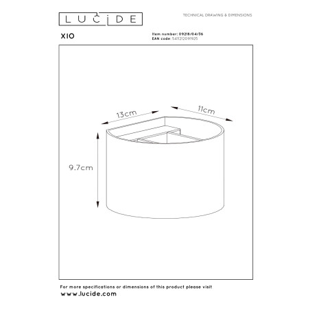 Lucide XIO - Applique murale - LED Dim. - G9 - 1x3,5W 2700K - Angle du faisceau réglable - Gris