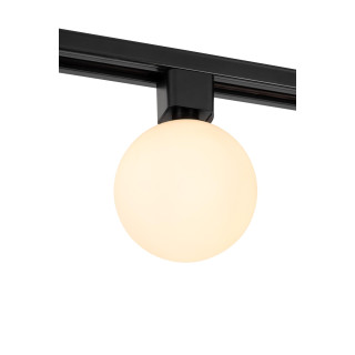 Lucide TRACK TYCHO Spot sur rail - Système de rail monophasé / Éclairage sur rail - - L 10 x P 10 x H 15 cm - Opalin / Noir