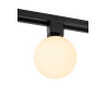 Lucide TRACK TYCHO Spot sur rail - Système de rail monophasé / Éclairage sur rail - - L 10 x P 10 x H 15 cm - Opalin / Noir