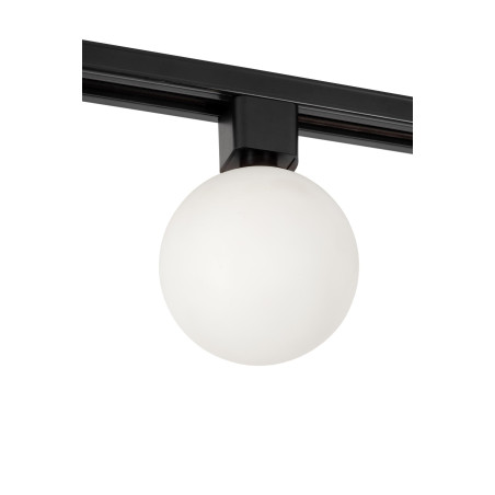 Lucide TRACK TYCHO Spot sur rail - Système de rail monophasé / Éclairage sur rail - - L 10 x P 10 x H 15 cm - Opalin / Noir