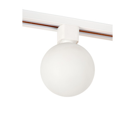 Lucide TRACK TYCHO Spot sur rail - Système de rail monophasé / Éclairage sur rail - - L 10 x P 10 x H 15 cm - Opalin / Blanc