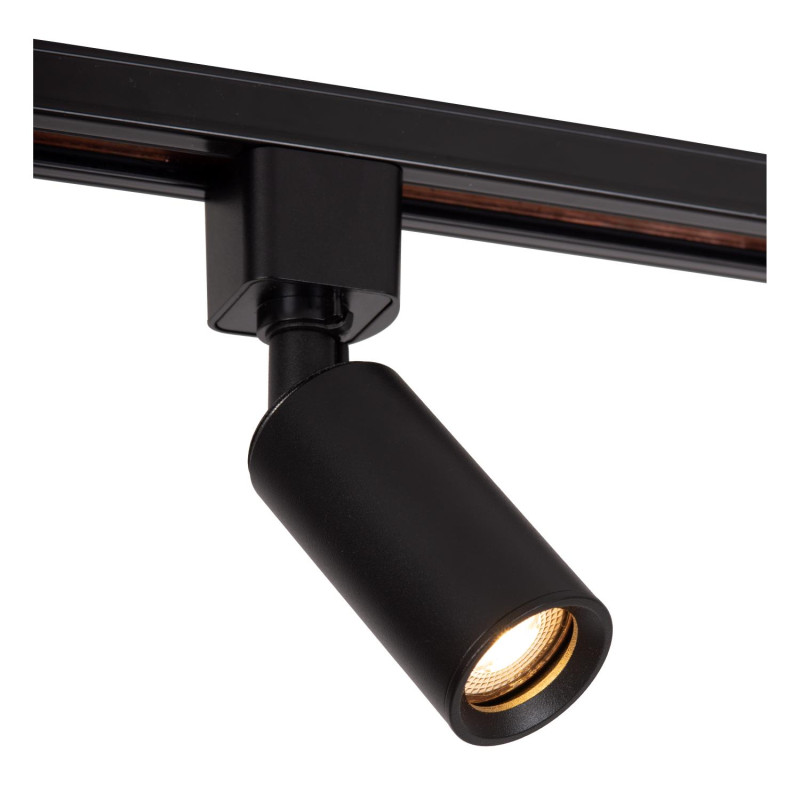 Lucide TRACK RITMO Spot sur rail - Système de rail monophasé / Éclairage sur rail - 1xGU10/MR11 - Noir (Extension)