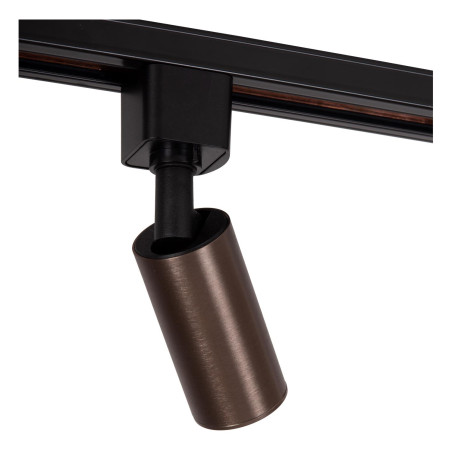Lucide TRACK RITMO Spot sur rail - Système de rail monophasé / Éclairage sur rail - 1xGU10/MR11 - Café (Extension)