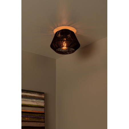 Lucide JESSICA - Plafonnier - Ø 30 cm - 1xE27 - Noir