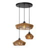 Lucide YUNKAI - Suspension - Ø 60 cm - 3xE27 - Naturel