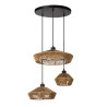 Lucide YUNKAI - Suspension - Ø 60 cm - 3xE27 - Naturel